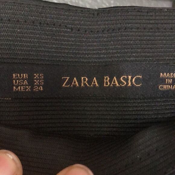 Zara Black faux leather boot cut pants size XS - Picture 3 of 9